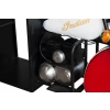 Bar Ogrodowy Motocykl 210x47x105 cm – Industrialny Bar Loft na Kółkach z Półkami i Stojakiem na Wino