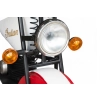 Bar Ogrodowy Motocykl 210x47x105 cm – Industrialny Bar Loft na Kółkach z Półkami i Stojakiem na Wino