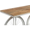 Stół Loftowy z Roweru 188x41x94 cm – Drewniana Konsola Industrialna na Taras i do Wnętrz