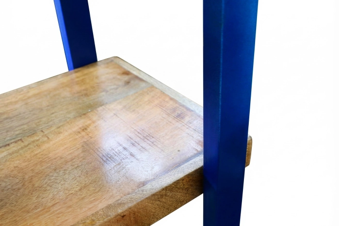 Regał Industrialny z Rowerem 180x40x180 cm – Drewniany Regał Loft na Taras, Ogród i do Wnętrz