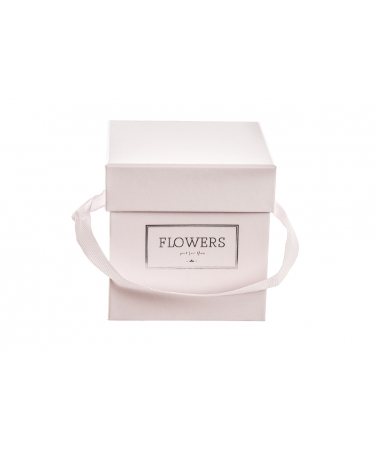 FLOWER BOX kwadratowy 9cm różowy (6/48 szt)