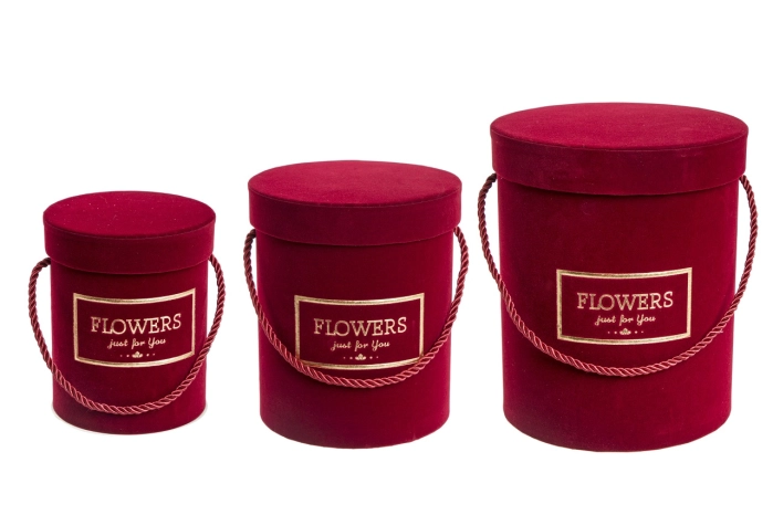 Flower box [s/3] (12kpl) [burgendy]