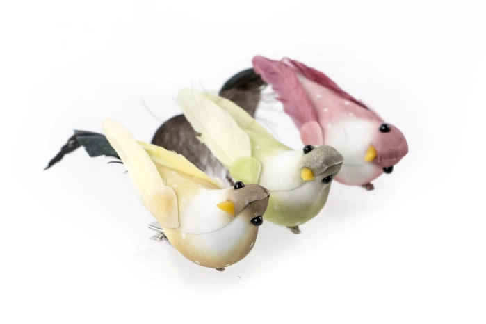 Ptak z klipsem 3 kolory (100 kpl)