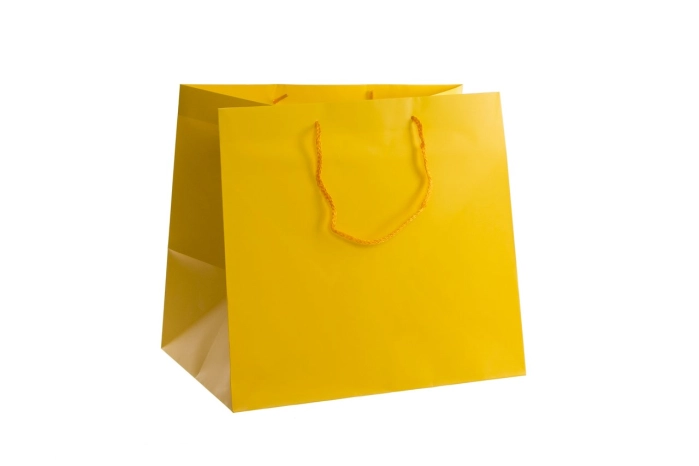 Torebka papierowa żółta 35x32+25 cm(12/72 szt)UY510HRR0P1G1