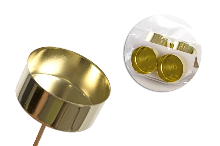 Podstawka metalowa pod tealight złota [s/4] (24/192op)