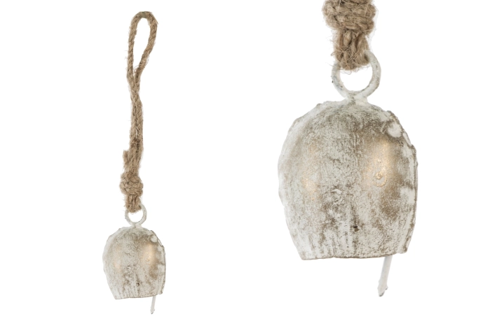 Dzwonek metalowy whitewashed (24/576szt)