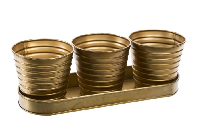 Osłonki metalowe z podstawką gold [s/3] (16kpl)