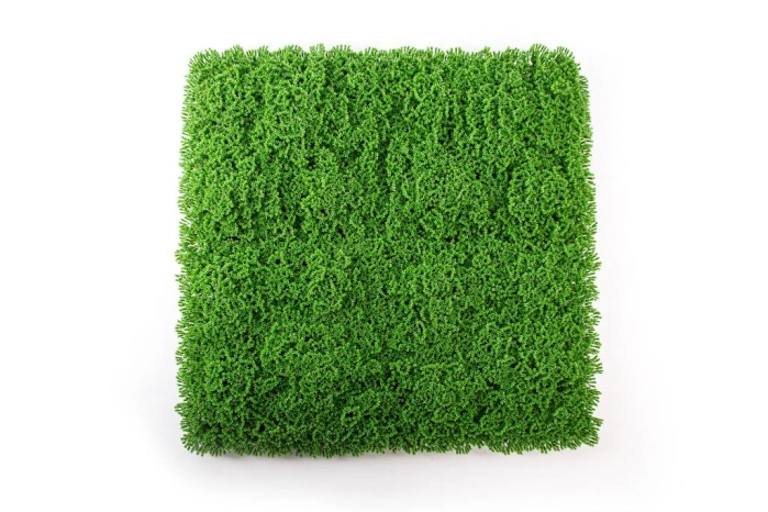 Sztuczny panel roślinny 50x50 cm z efektem mchu – zielona mata dekoracyjna na ścianę