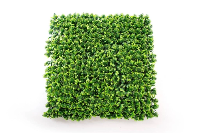Sztuczny panel roślinny zielony 50x50 cm – mata dekoracyjna na ścianę i ogrodzenie.