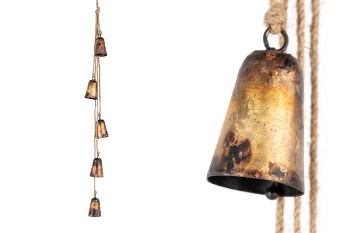Dzwonki metalowe girlanda (6/24szt)