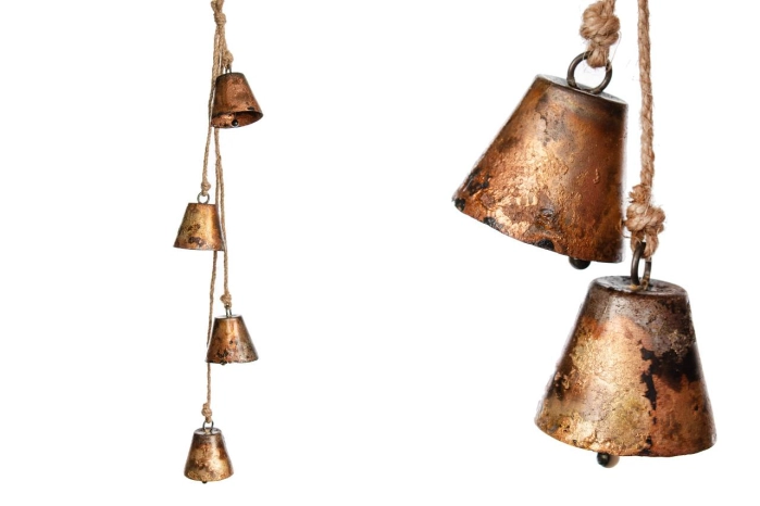 Dzwonki metalowe girlanda (6/48szt)