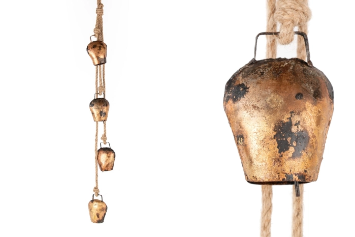 Dzwonki metalowe girlanda (4/24szt)
