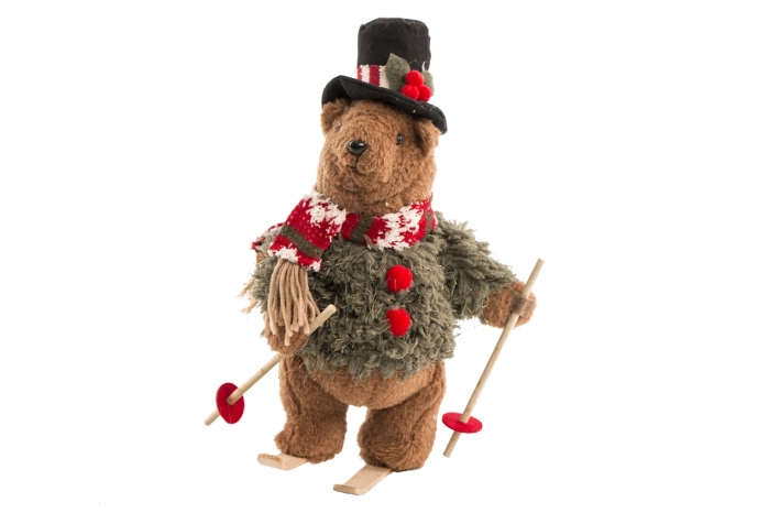 Figura miś na nartach (24szt)