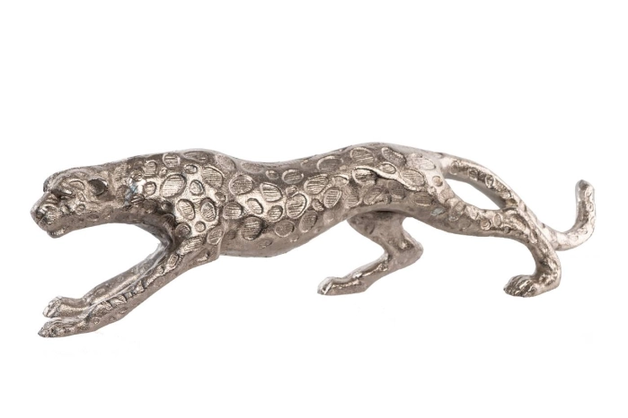 Lampart metalowy srebrny (4szt)