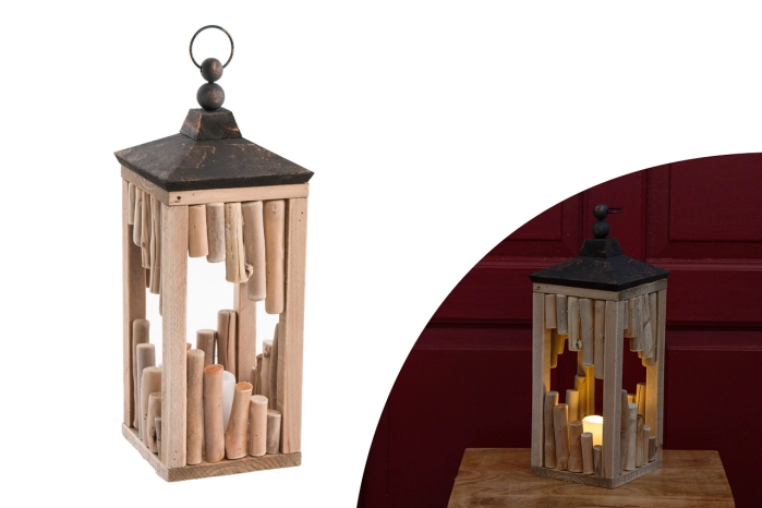 Lampion drewniany (6szt)