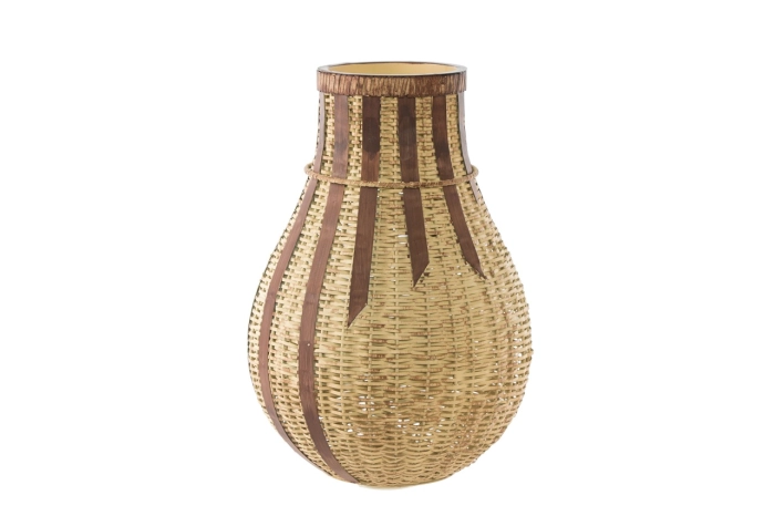 Metalowy lampion dekoracyjny boho 45 cm z ażurową metalową plecionką do wnętrz i na taras