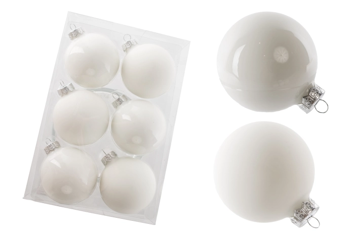 Bombki szklane s/6 8cm  (12op)