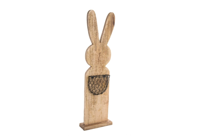 Zając drewniany figurka (2szt)