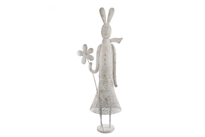 Zając metalowy figura (1szt)