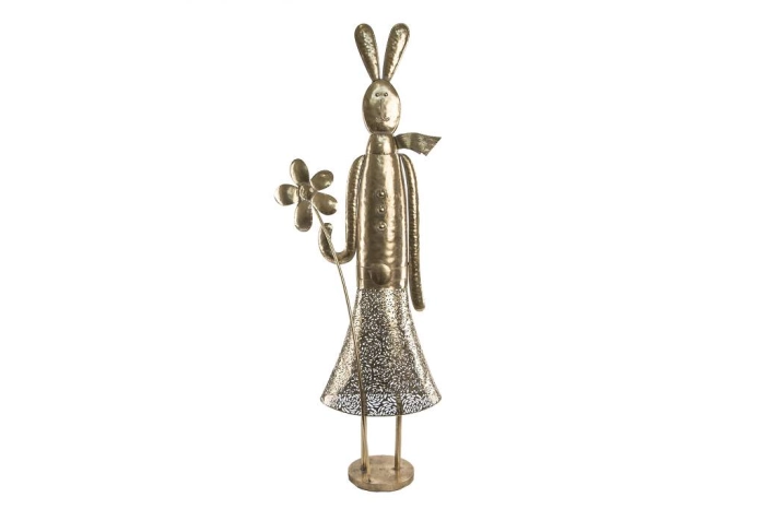 Zając metalowy figura (1szt)