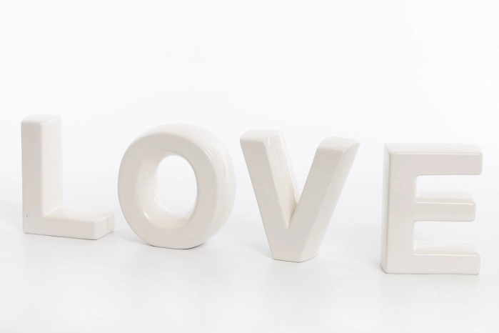 Napis ceramiczny LOVE (1/24 kpl)