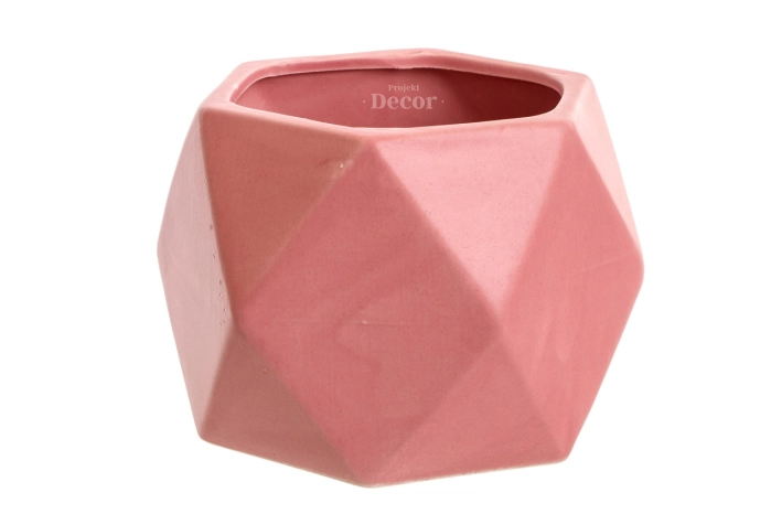 Doniczka ceramiczna różowa (1/8 szt)