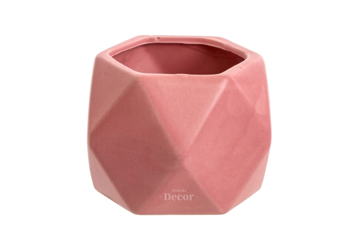 Doniczka ceramiczna różowa (2/12 szt)