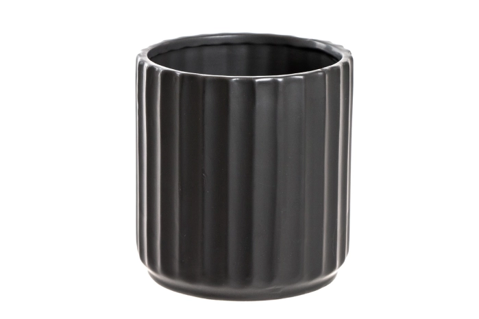 Doniczka ceramiczna czarna (2/12 szt)