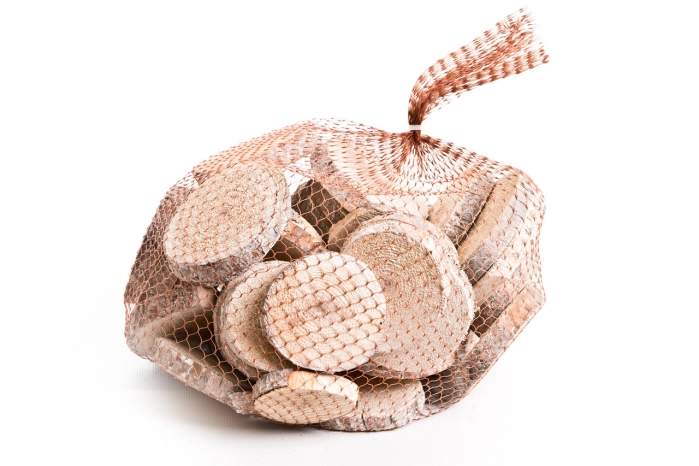 [2322] Drewno plasterki 1kg (12op) [white washed]