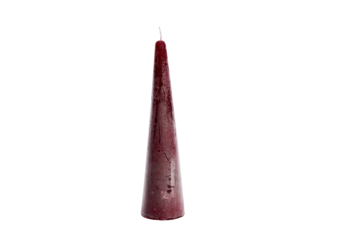 Świeca stożek 5x20cm Bordo (48szt)
