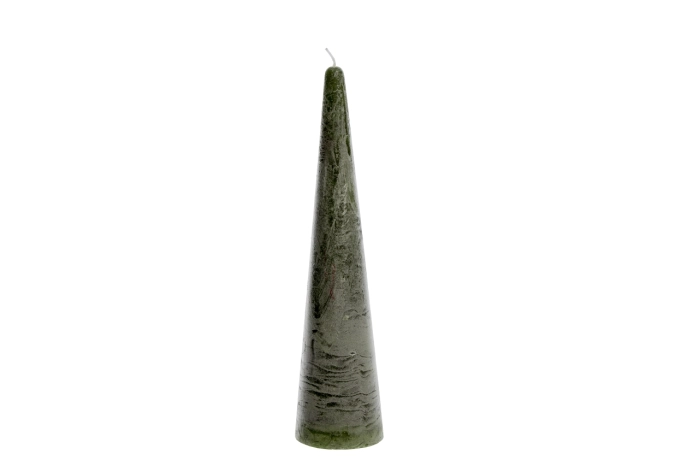 Świeca stożek 6x25cm Garden Green (24szt)