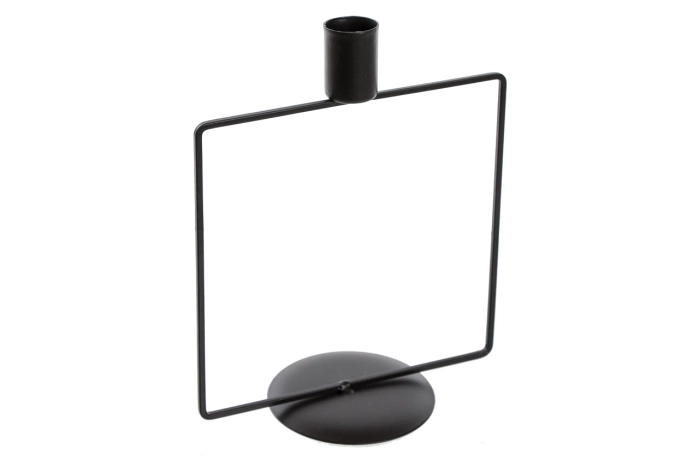 Świecznik metalowy czarny 19cm (36 szt)