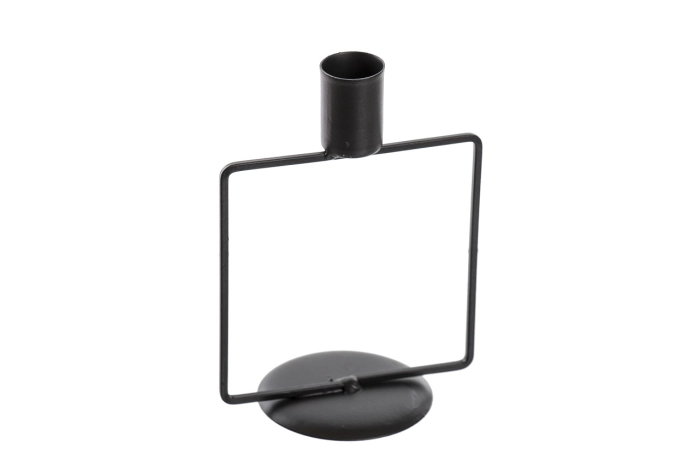 Świecznik metalowy czarny 14cm (48 szt)