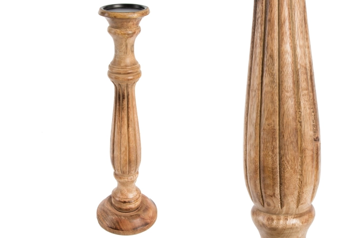 Świecznik drewniany 50cm (4/8szt)
