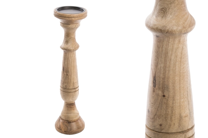 Świecznik drewniany 40cm (4/8szt)