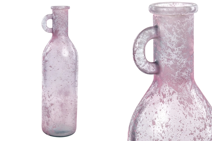 Wazon butelka 50cm różowy  (1 szt)