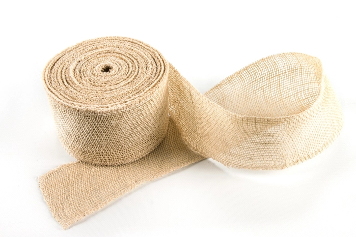 Wstążka jutowa kość słoniowa W-10cm x L-25m (24 szt)